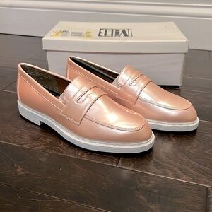 Mixed blues vintage pink metallic loafer RARE NEW